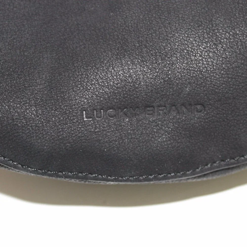REDUCED Lucky Brand Crossbody Black Nubuck Leather Bag Purse Small